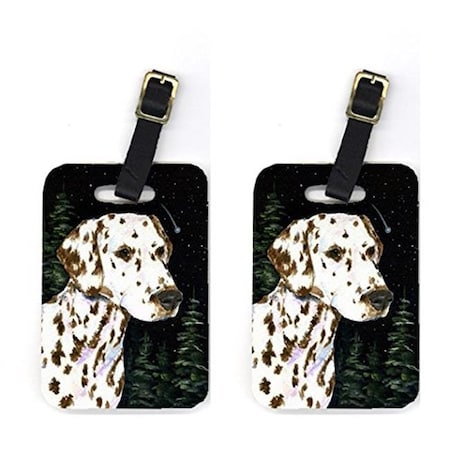 Carolines Treasures SS8518BT Starry Night Dalmatian Luggage Tag - Pair 2; 4 x 2.75 In. SS8518BT